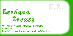 barbara kreutz business card